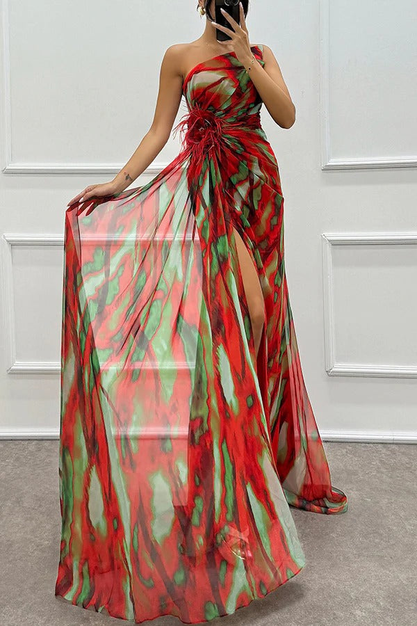LORNA | VIBRANT DRAPED GOWN