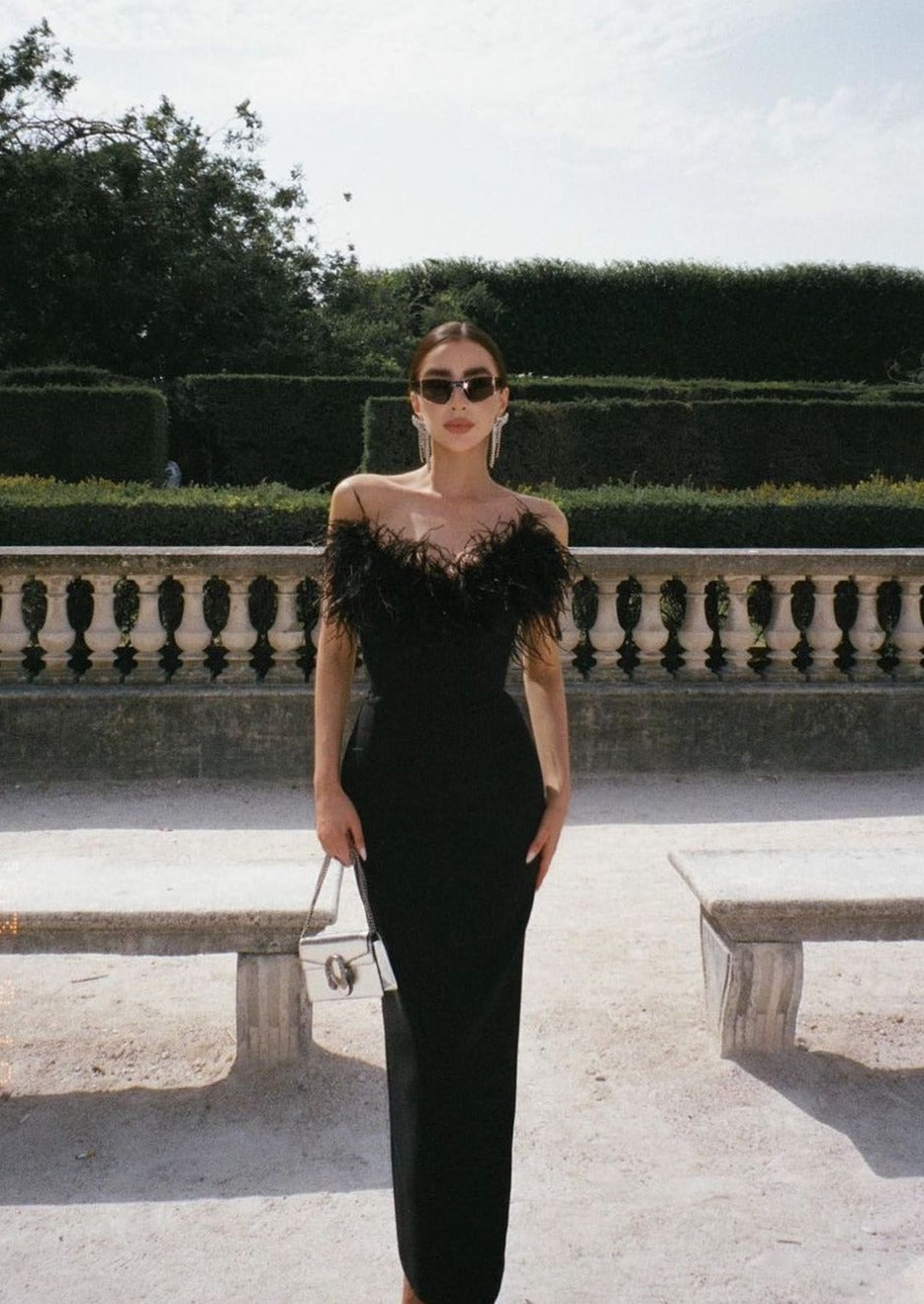 ZOSIA | NOIR FEATHER GOWN