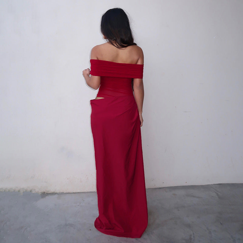 QUELINA | SUNVEIL DRAPE DRESS