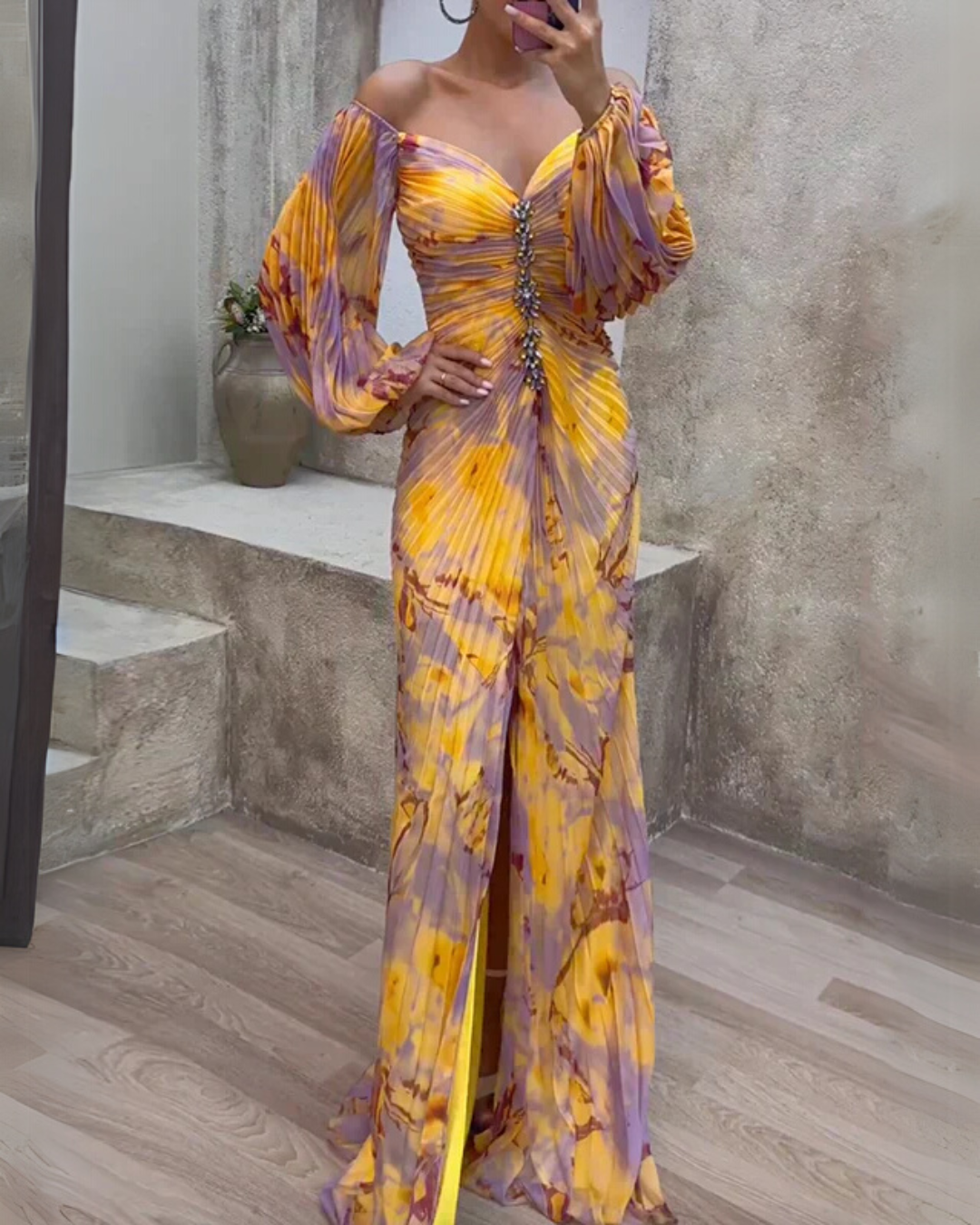 MINERVA | RADIANT DRAPED GOWN