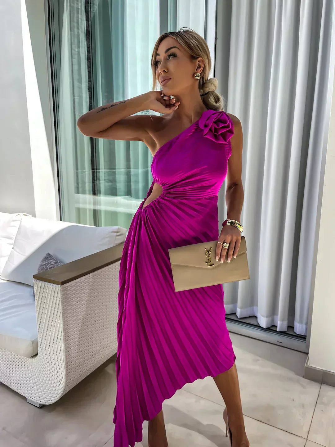 OPHELIA | CHIC PLEATED DRESS