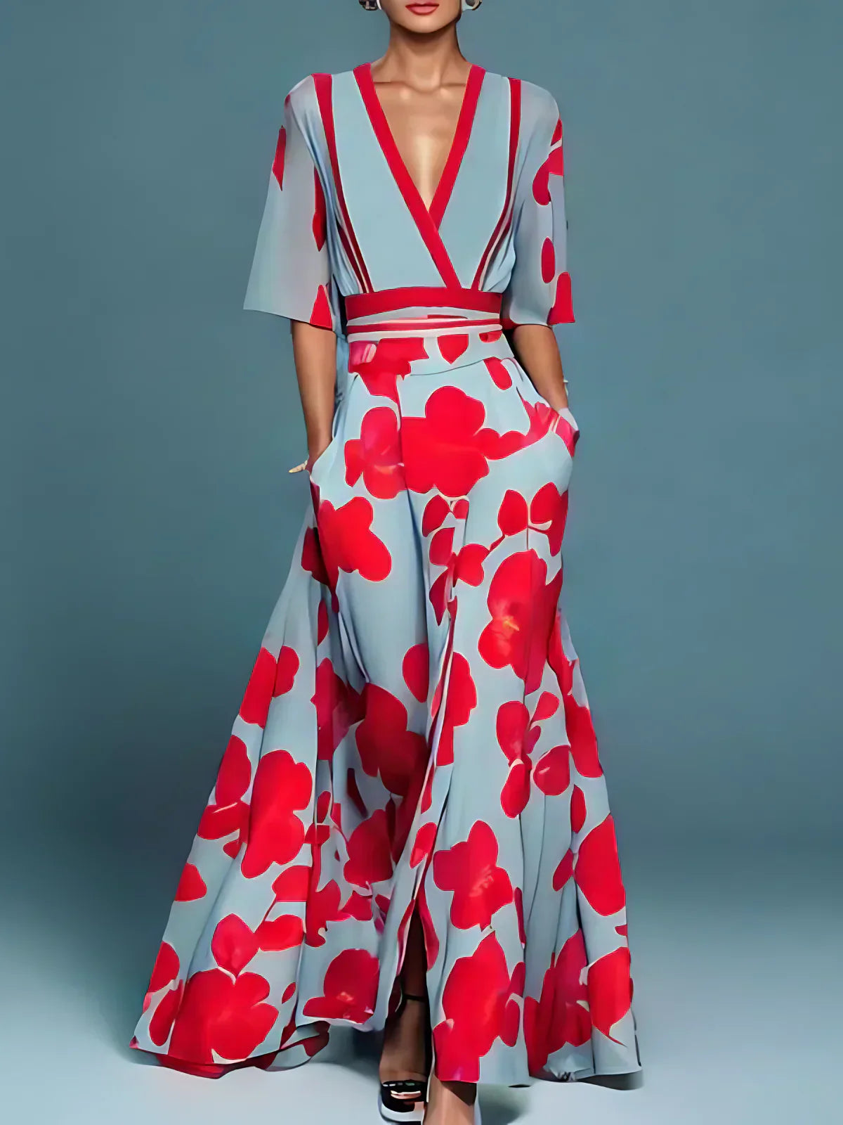 LAURE | ELEGANT FLORAL DRESS