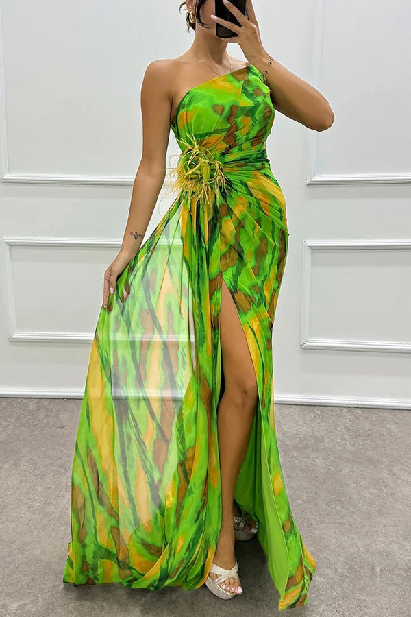 LORNA | VIBRANT DRAPED GOWN