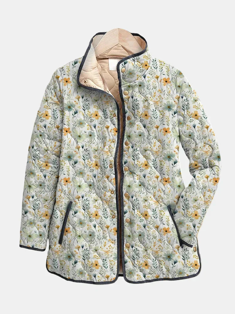 NOLA | DELIGHTFUL FLORAL-PRINTED QUILTED JACKET