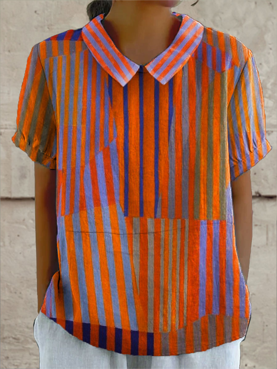 NINA | GEOMETRIC STRIPE SHIRT