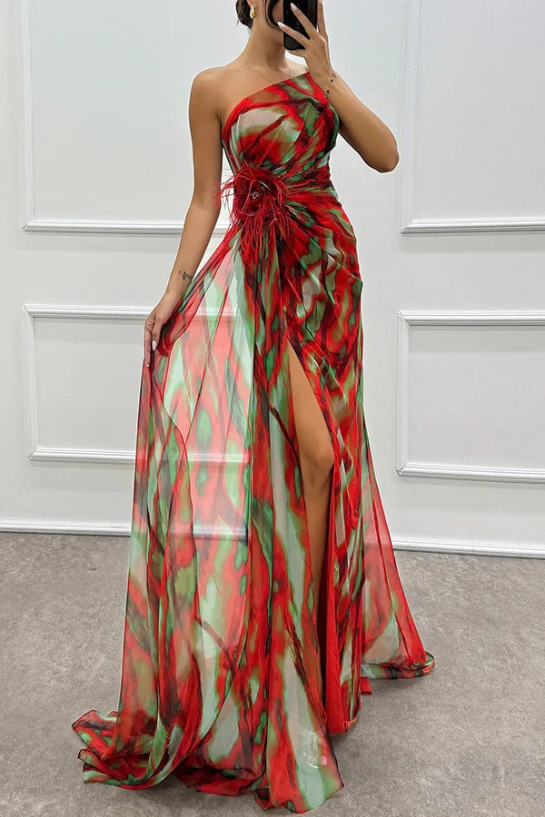 LORNA | VIBRANT DRAPED GOWN