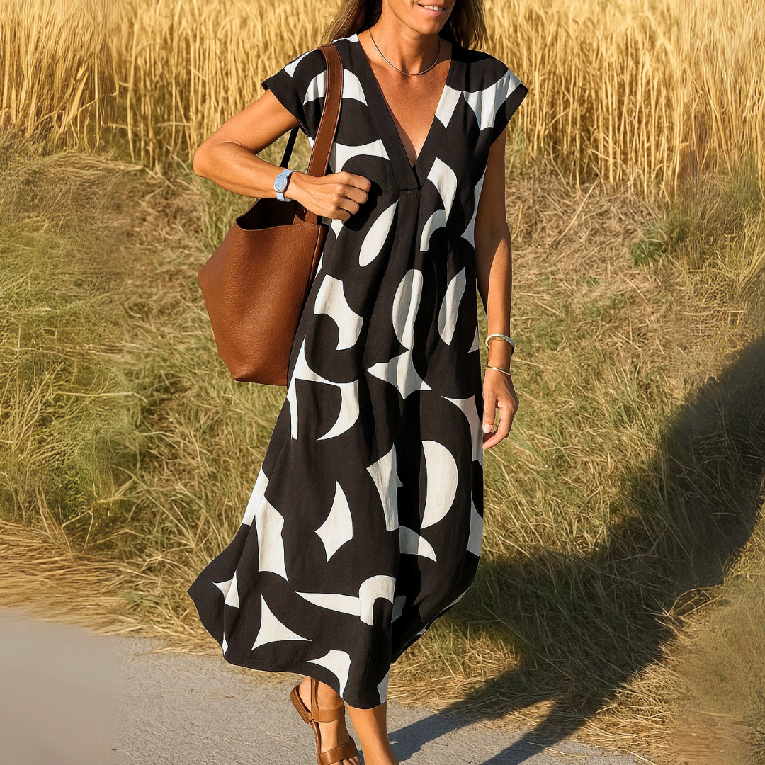 VALÉRIE | LIGHTWEIGHT V-NECK DRESS