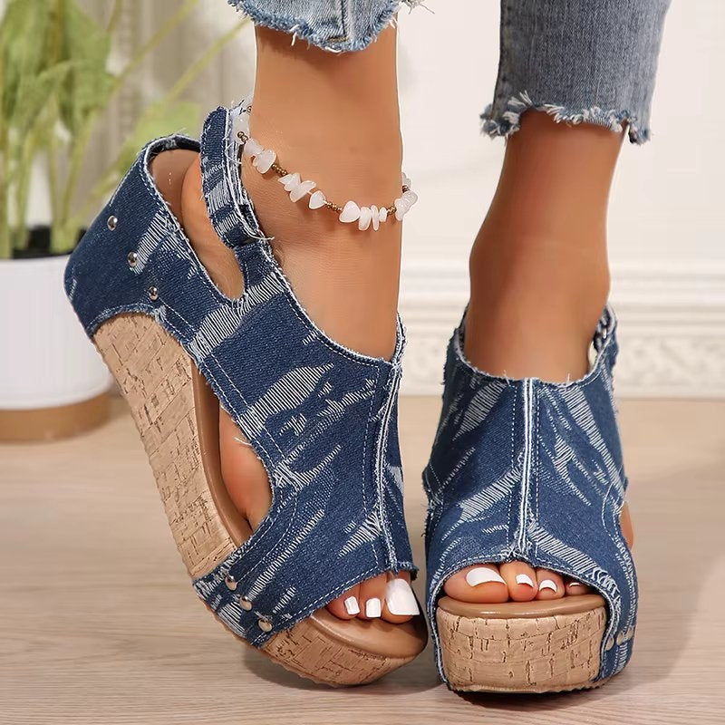 DENI | WEDGE SANDALS