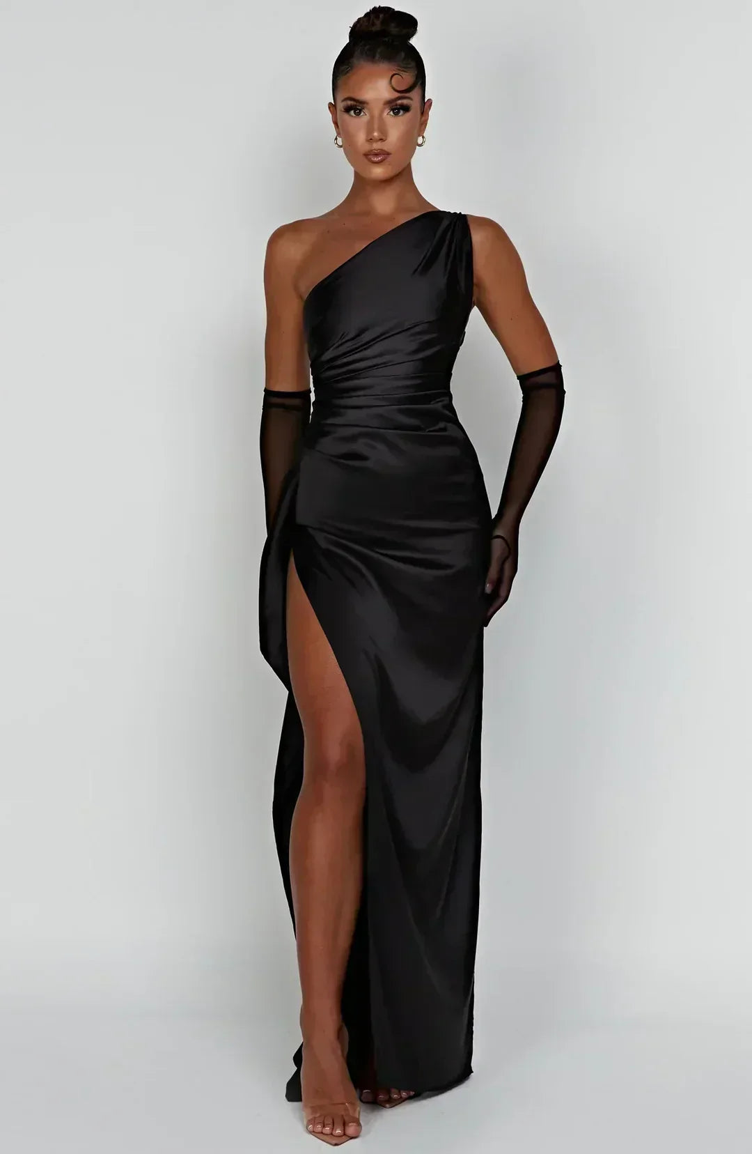 DELPHI | DRAPE SATIN GOWN